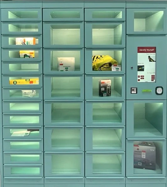 Indoor with plexiglass doors